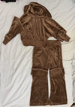 Aeropostale brown velour tracksuit