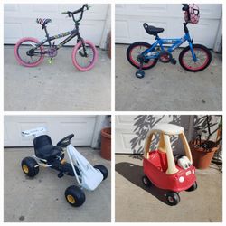 Kids Bike / Go Kart / Kids Push Car- $15 Each
