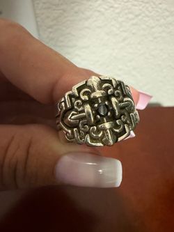 Nightrider 925 Sterling Silver Gothic Knot Signet Ring size 12