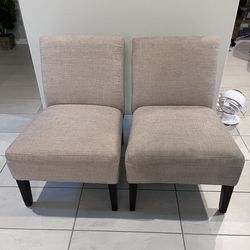 Pair of Fabric Lounge Chairs