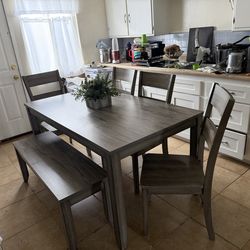 Table, 4 Chairs And A Stool