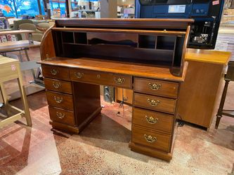 Roll-Top Secretary Desk with Storage