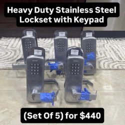 Heavy Duty Stainless Steel Lockset With Keypad (Set Of 5) $440 OR BEST OFFER!