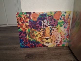 Colorful tiger portrait 28 x 20