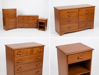 3-Piece Wood Bedroom Dresser Set