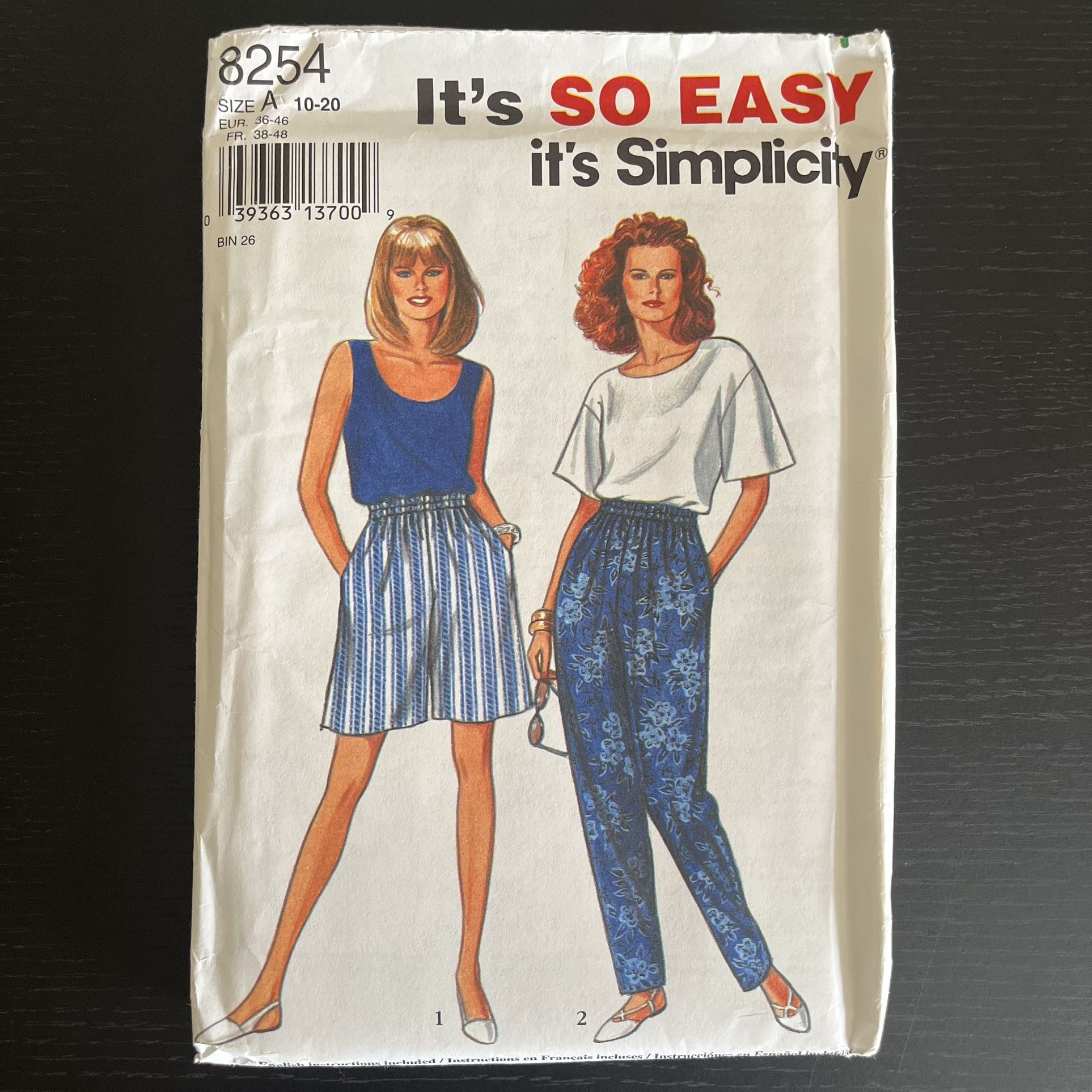 Simplicity Sewing Pattern Size 10-20 Its So Easy 8254 Vintage 1996