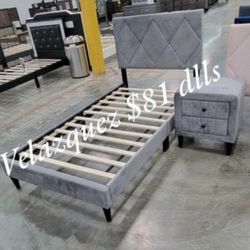 ✅️✅️Twin Bed in Gray (Mattress Not Included)✅️ night stand not included ✅️✅️