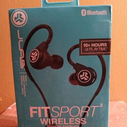 JLab New Fit Sport Bluetooth Wireless Earbuds 10hrs Straight Playtime Sealed Box 