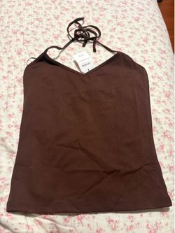 Cotton on brown halter top