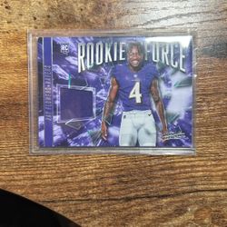 Zay Flowers Rookie force patch card 