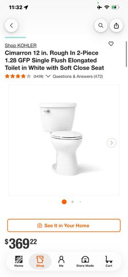 Kohler Cimarron 2-Piece Elongated Toilet White