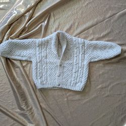 Handmade Baby Aran Cardigan NEW