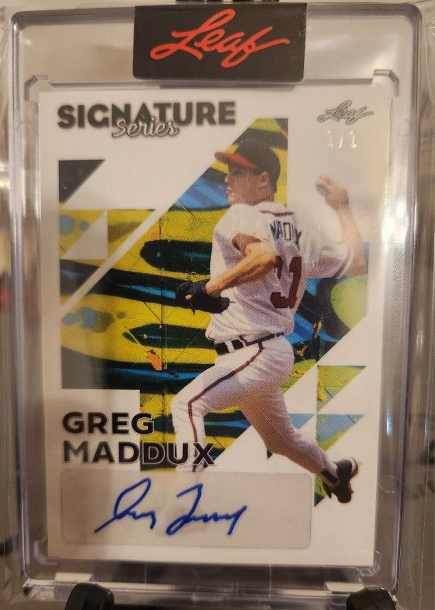 Greg Maddux 1 Of 1 Autographed Signature Series Leaf 2023