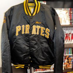 Vintage 80s  Starter Pirates Satin Jacket 