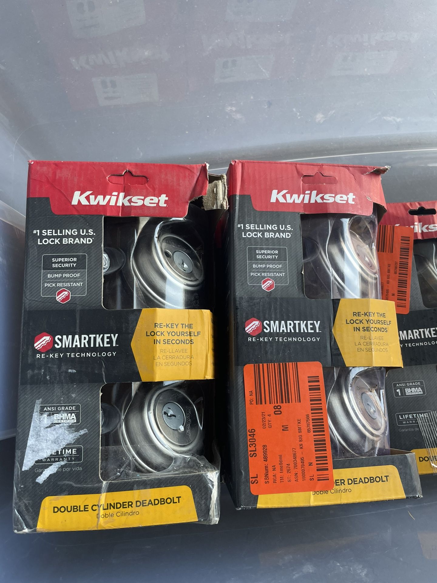 Kwikset 985 Series Satin Nickel Double Cylinder Deadbolt Featuring SmartKey Security