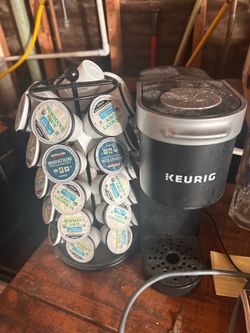 keurig coffee maker and Storage Carousel