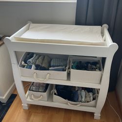 Children Infant Changing Table With Pad