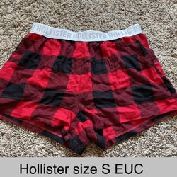Hollister Size S Plaid PJ Shorts
