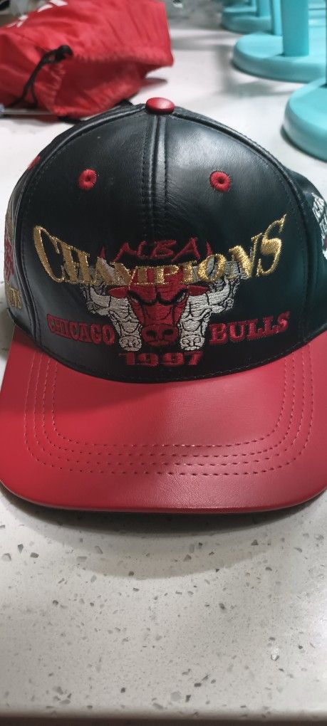 Chicago Bulls Championship Leather Hat
