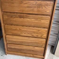 Dresser Drawer 32x17 45 inches Tall 5 Drawers Wood  It’s In A Storage Unit In Moyock Must Go By Saturday Morning 