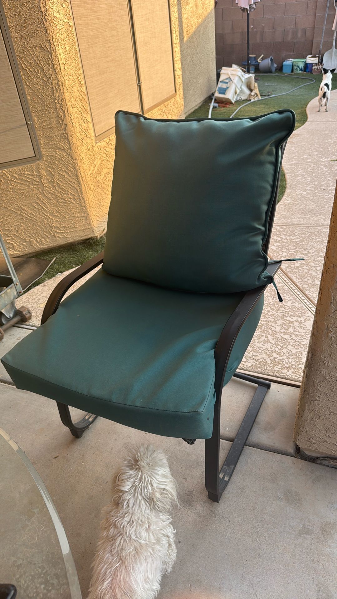 ARDEN Outdoor Deep Seat Cushion Set, 24 x 24, Water Repellant, Fade Resistant, Deep Seat Bottom and Back Cushion for Chair, Sofa, and Couch, Teal Gree