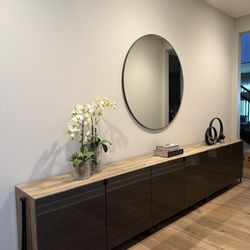 Long Console And Mirror  Set