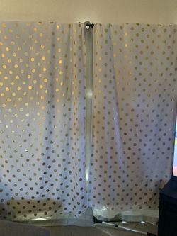 White and Gold Curtain Panels