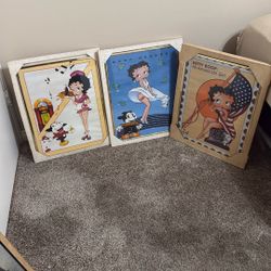 Vintage Framed Betty Boop Posters