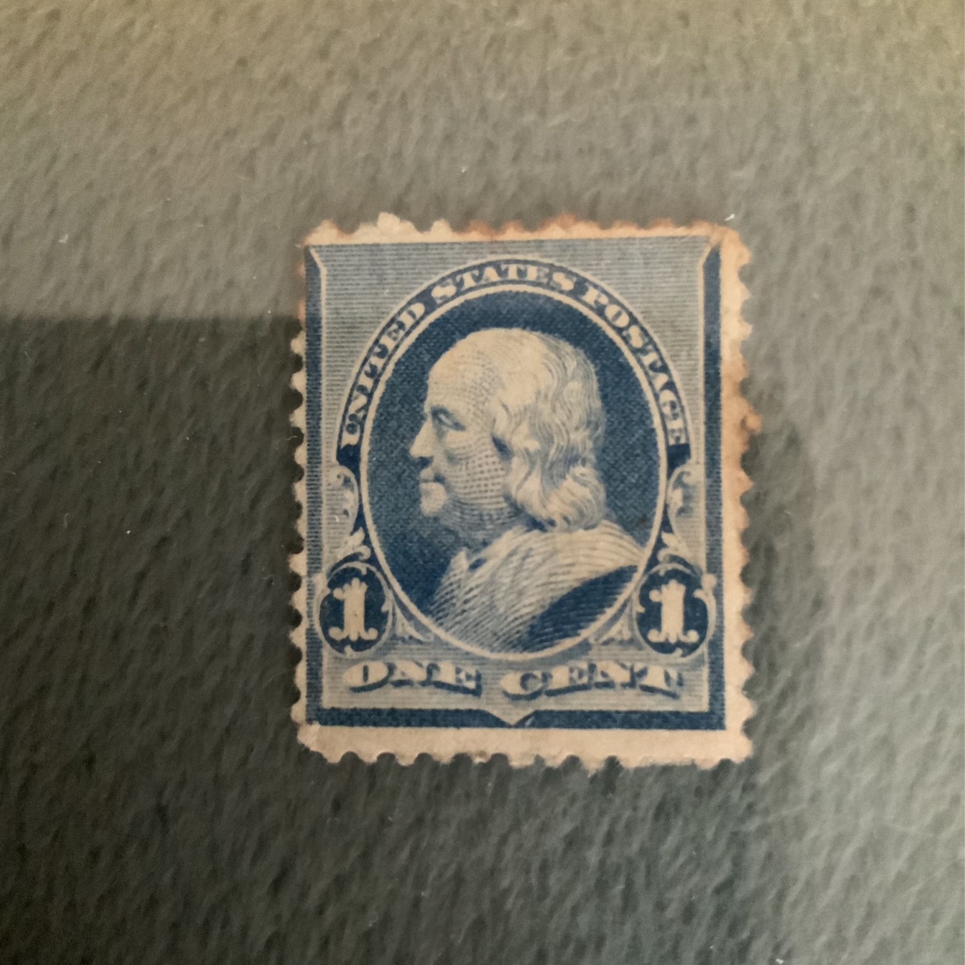 1908 1 cent Benjamin Franklin Stamp