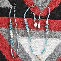 Neckless Bracelet With Earrings 