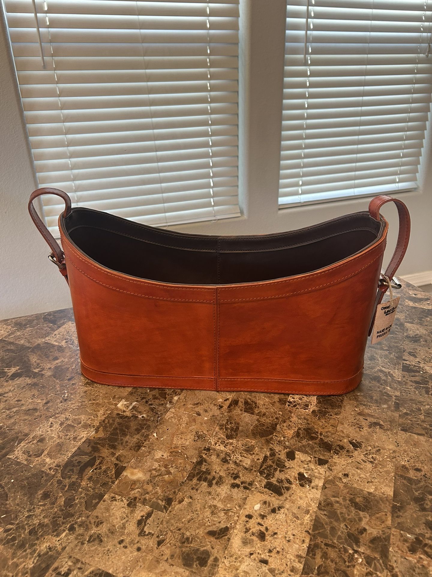 Handmade Leather Magazine Holder