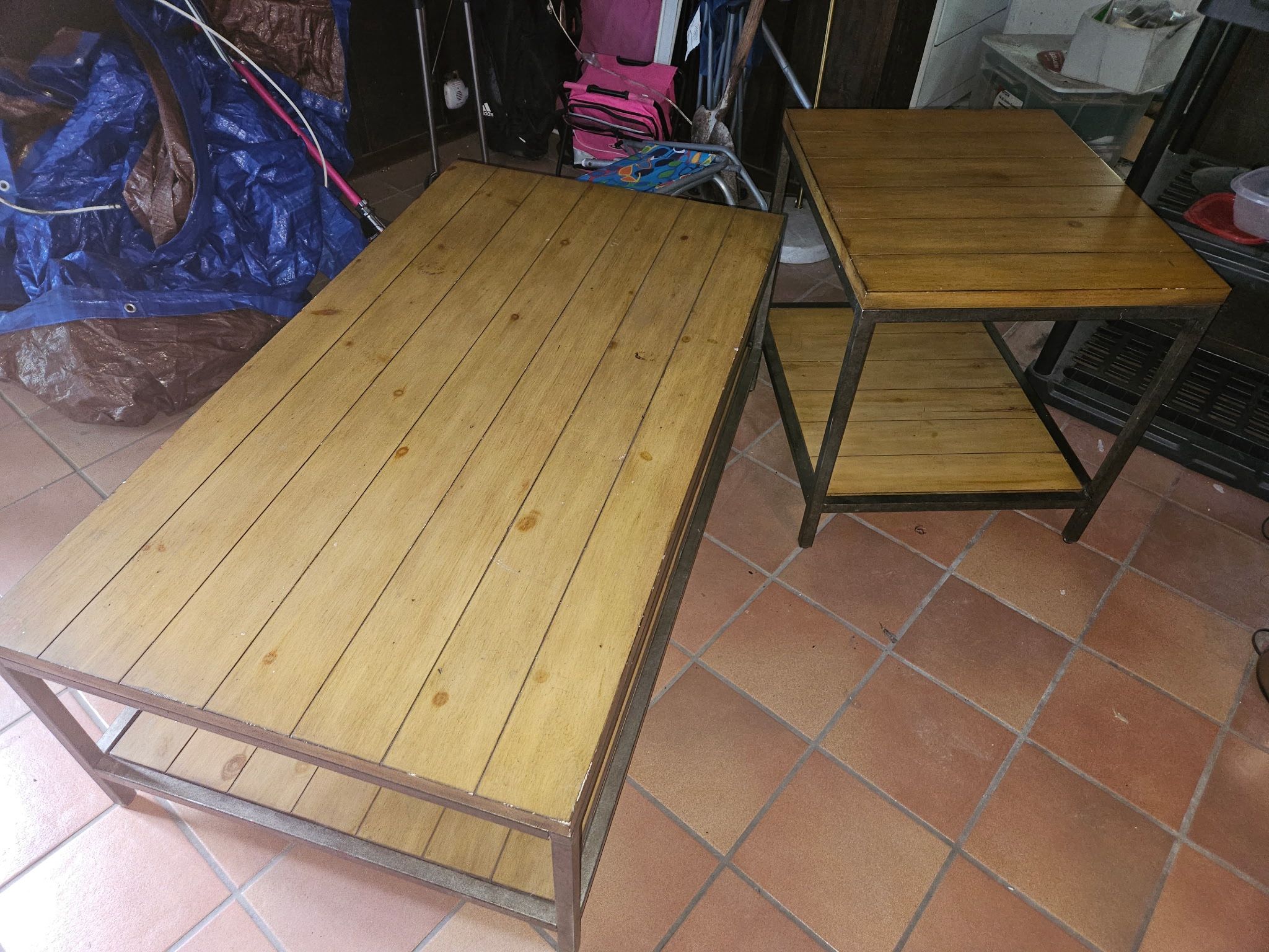 Wood Coffee And End Table
