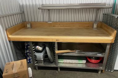 Custom John Boos Maple Top Work Table