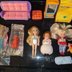 Vintage Mattel Dolls Furniture Accessories Barnie Megan Barbie Club