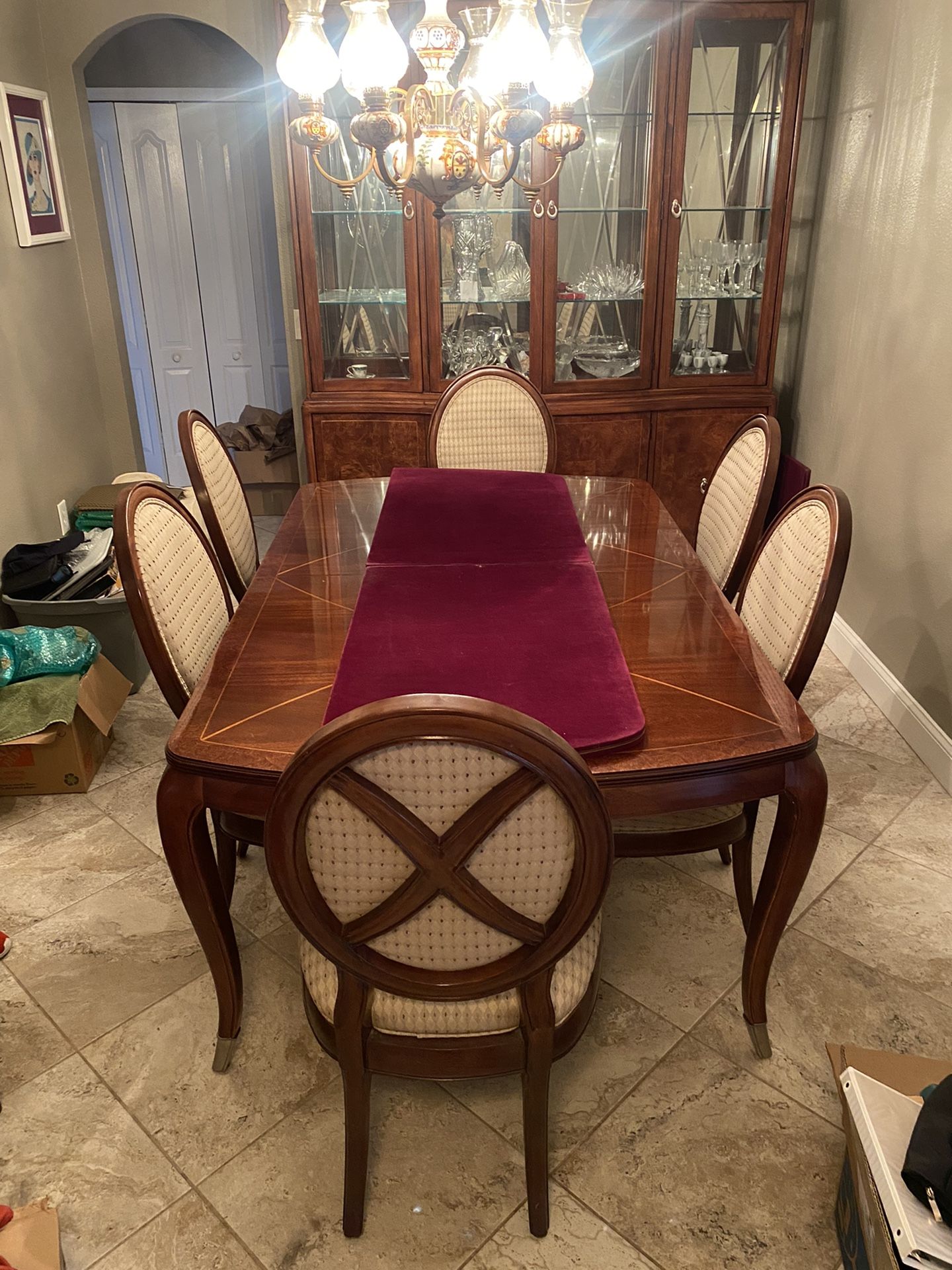 Thomasville Bogart Mahogany Dinner Table Chairs