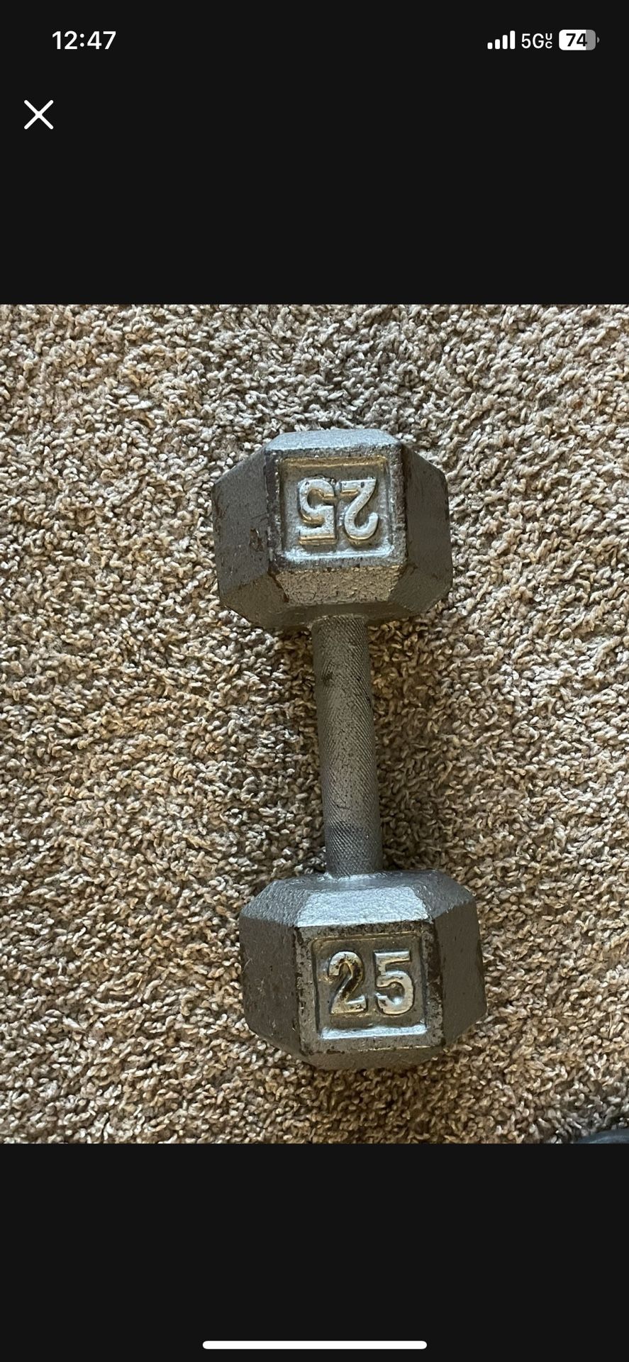 25 Pound Dumbbell