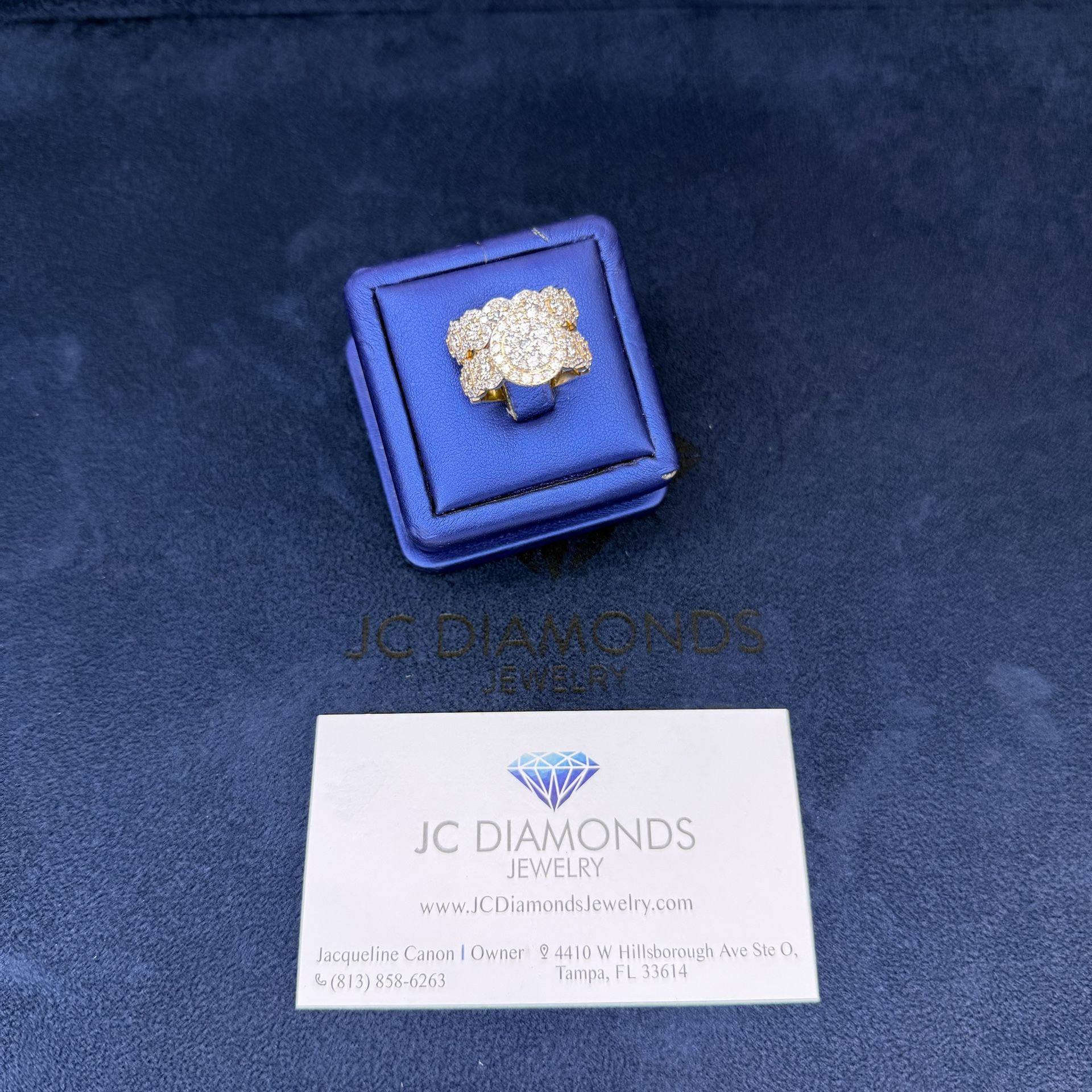 Ring Engagement Diamonds Natural Gold 10k 