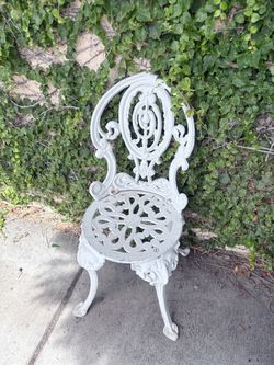 Victorian Style Cast Iron Fancy Garden Chair