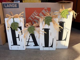 FALL Wooden Block Letter Sign
