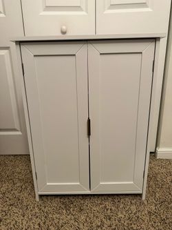 White storage cabinet