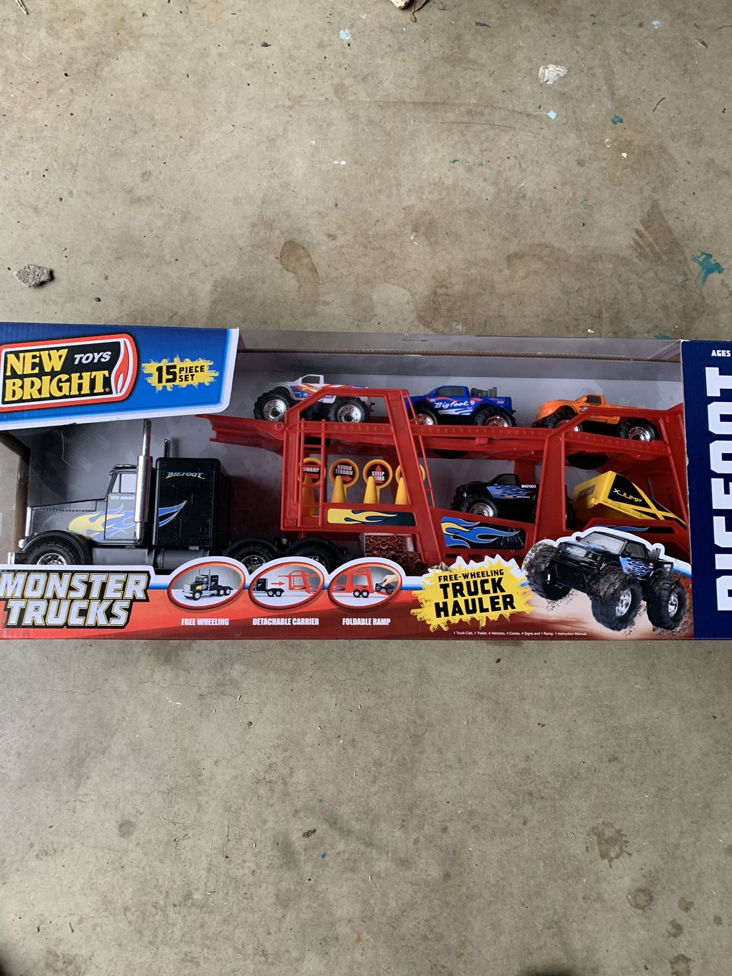 Monster truck set with Hauler Brand new in box