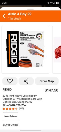 Ridgid extension cord