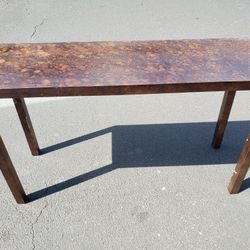 Beautiful Lane Vintage MC Modern Burl Wood Foyer Or Sofa Table