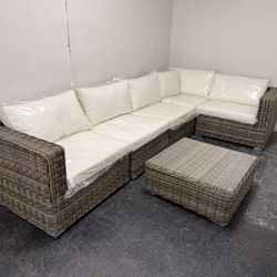Patio Furniture L Shape Sectional 130”x71”  Clearance Sale Last Set 