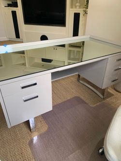 Desk and credenza