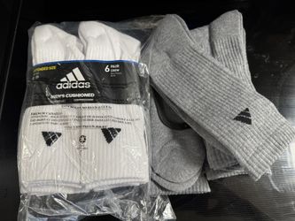 Men’s  Adidas “Extended Size” Cushion Crew Socks