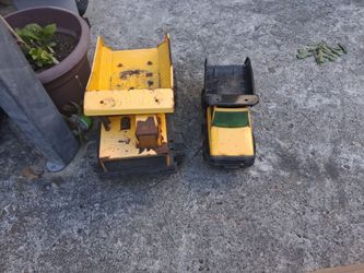 Vintage Metal Toy Dump Trucks Set of 2