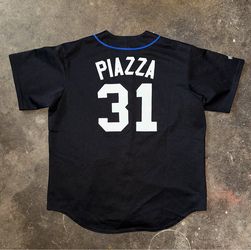 Vintage New York Mets Mike Piazza #31 Black Baseball Jersey