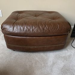 Leather Ottoman
