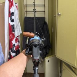 LOOK DOWN BELOW@ DESC ⬇️ Shimano Triton Sea Spin GT5000 fishing  spinning reel/ TDR AEROGLAS  2703 7’ LINE: 12-25 Ib ACTION HEAVY SHIMANO SPINNING ROD